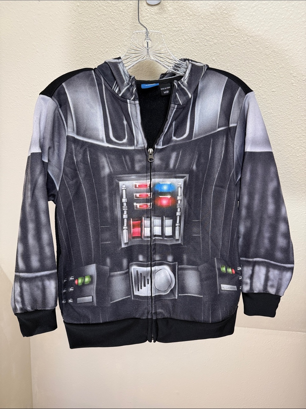 Boy's STAR WARS Darth Vader Fleece Lined Hoodie Size 8